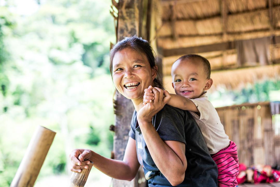 a mother with her son