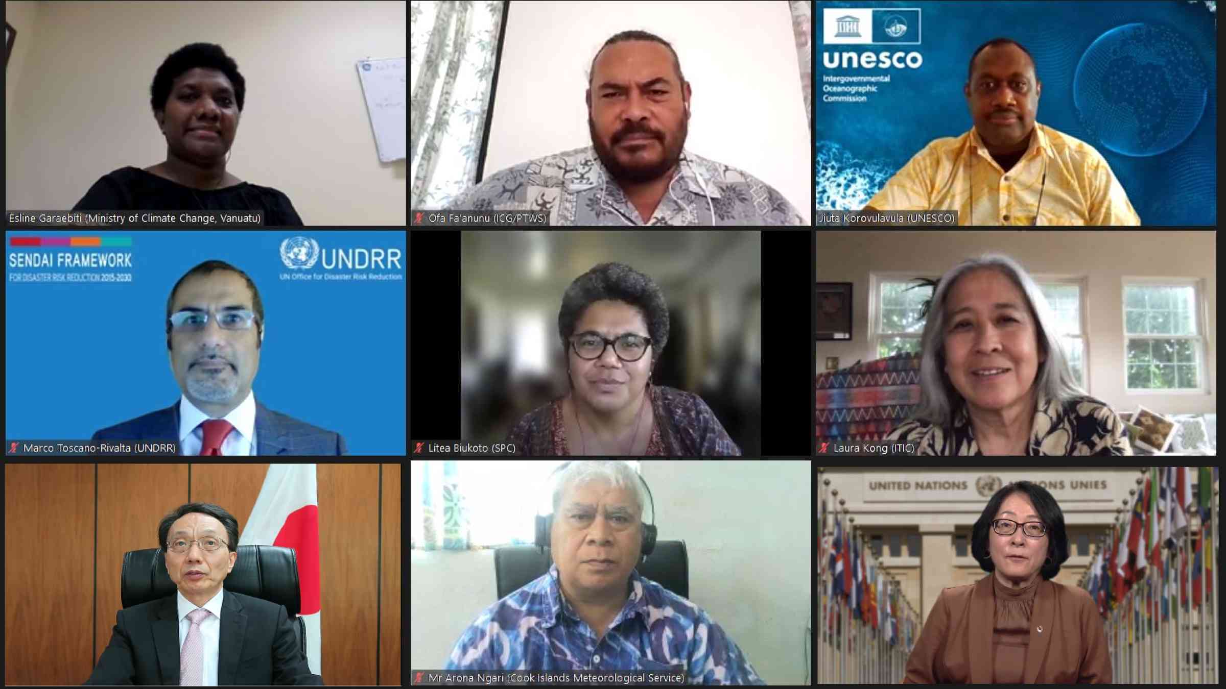 Panelists of World Tsunami Awareness Day Pacific Webinar