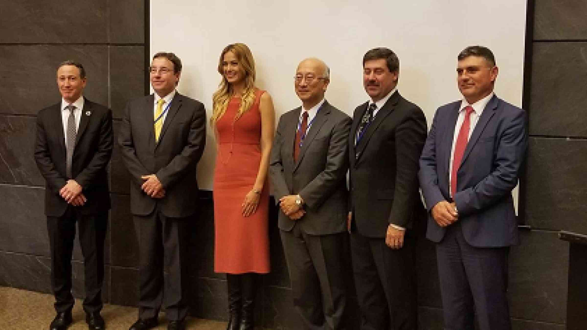 Petra Nemkova and officials from the United Nations and the Japanese Ministry of Foreign Affairs at the Japan Society in New York (Photo: UN)