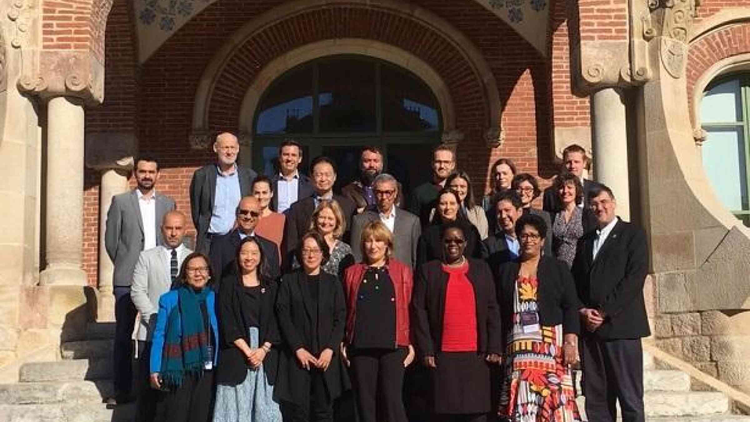 Members of the Making Cities Resilient Campaign steering committee meet at Barcelona Resilience Week