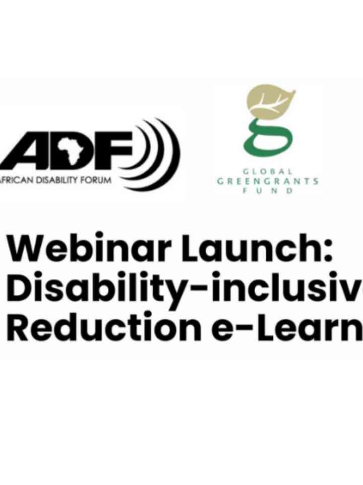 Webinar Launch: Disability-inclusive Disaster Risk Reduction e-Learning course